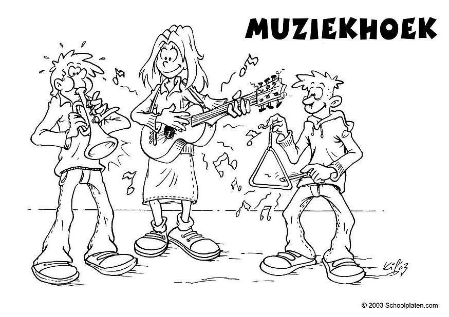 Dibujo para colorear Area de mAºsica